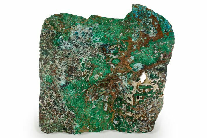 Polished Slab Of Malachite, Chrysocolla & Quartz - Australia #351981